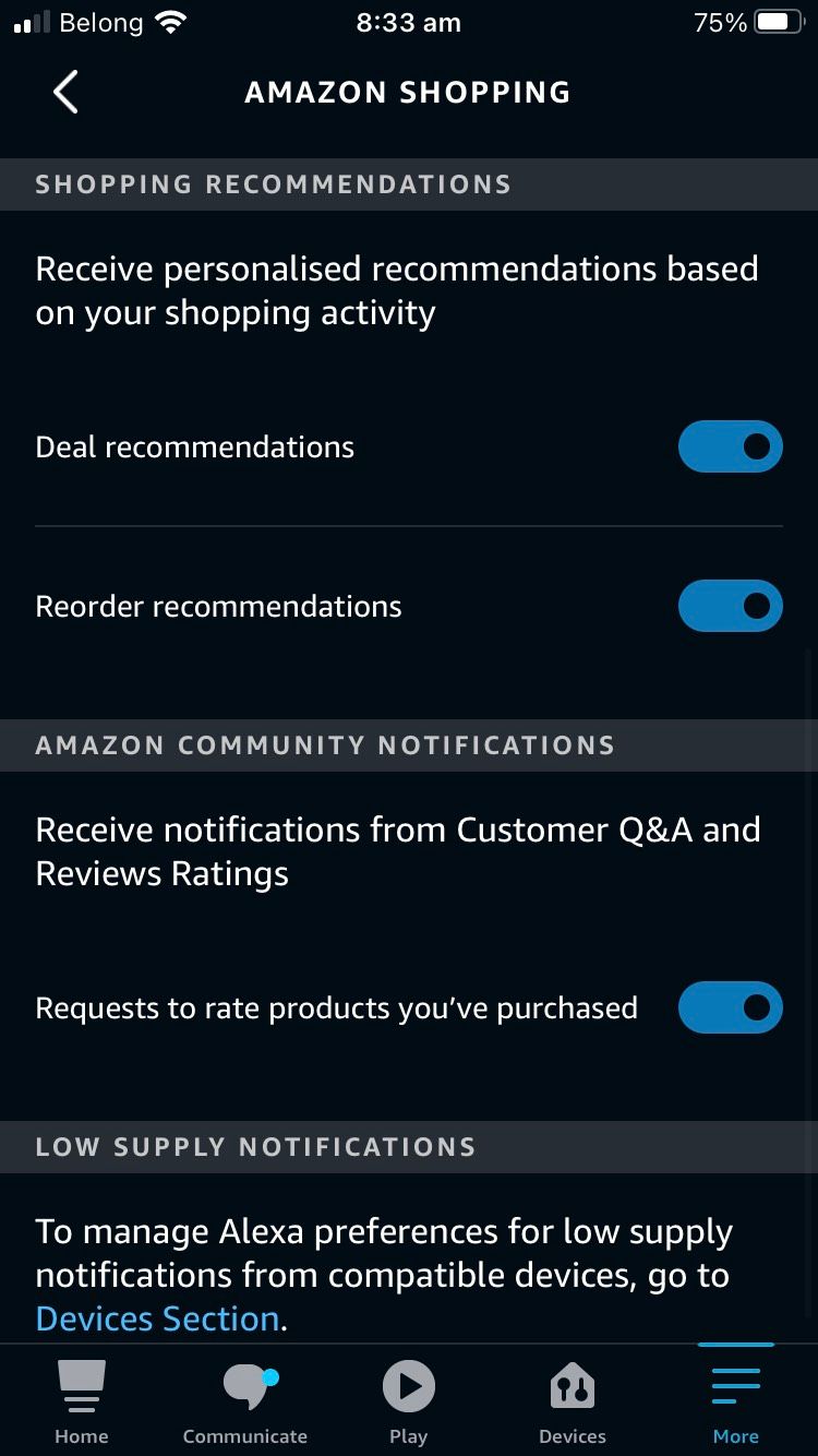 Turning on Amazon Shopping Deals Through The Alexa App