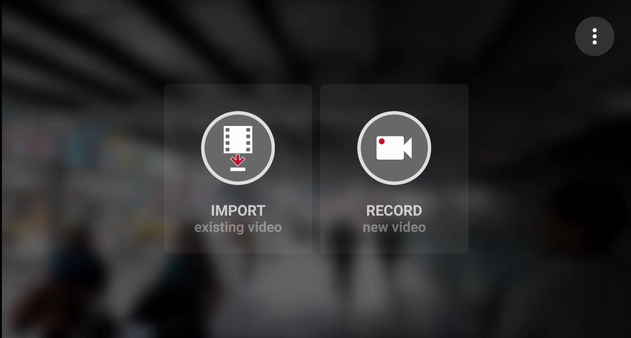 Microsoft Hyperlapse Mobile App Record and Import Options