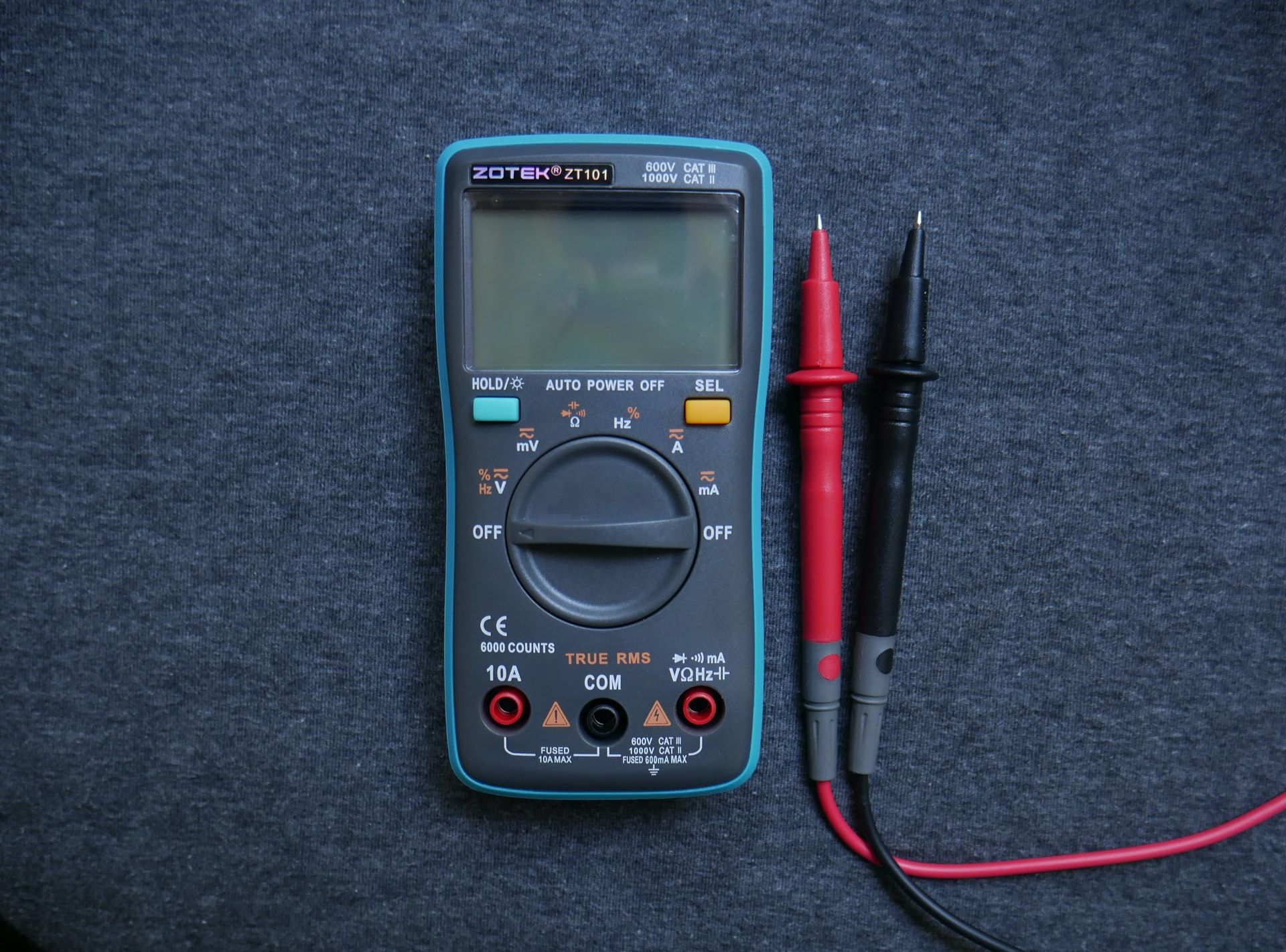 multimeter with probes