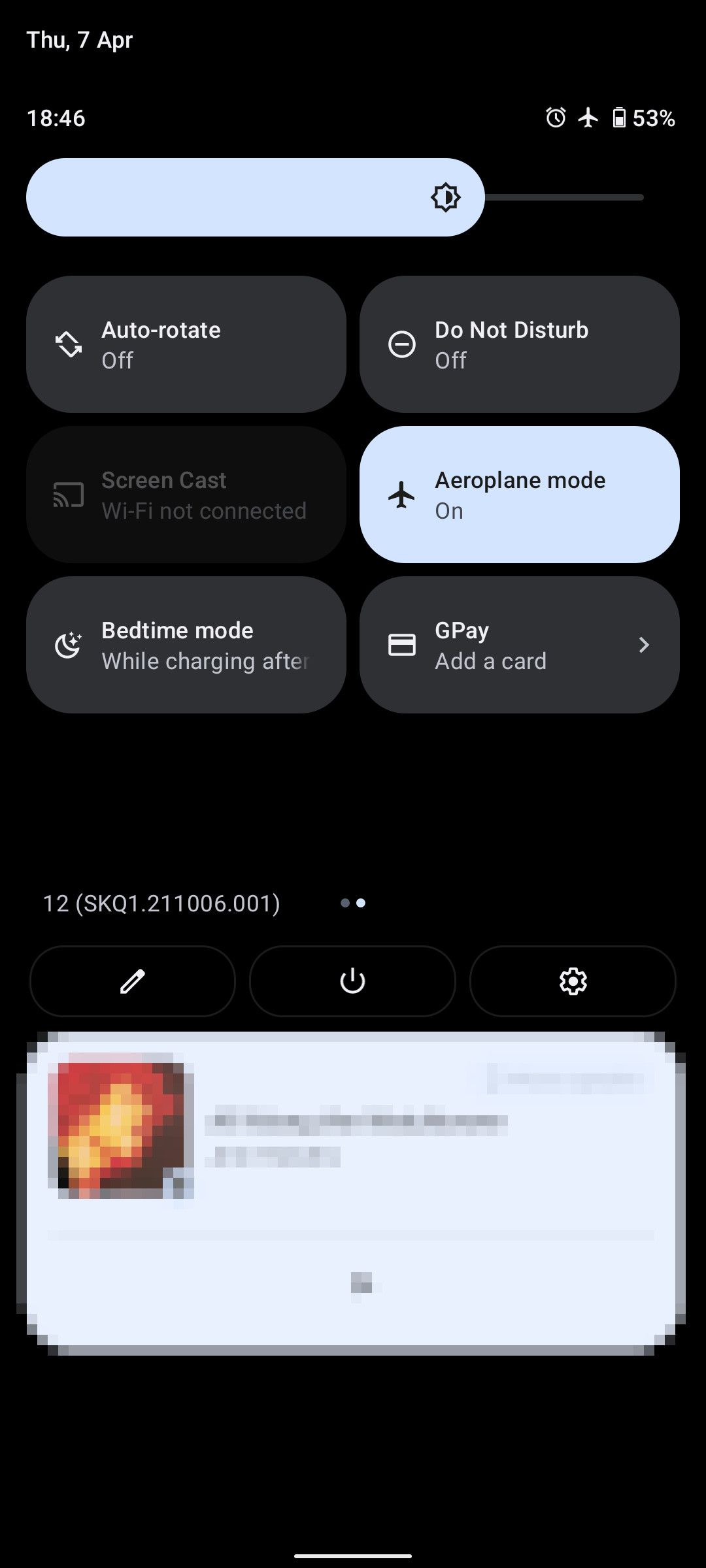 Enable Airplane mode Android 12