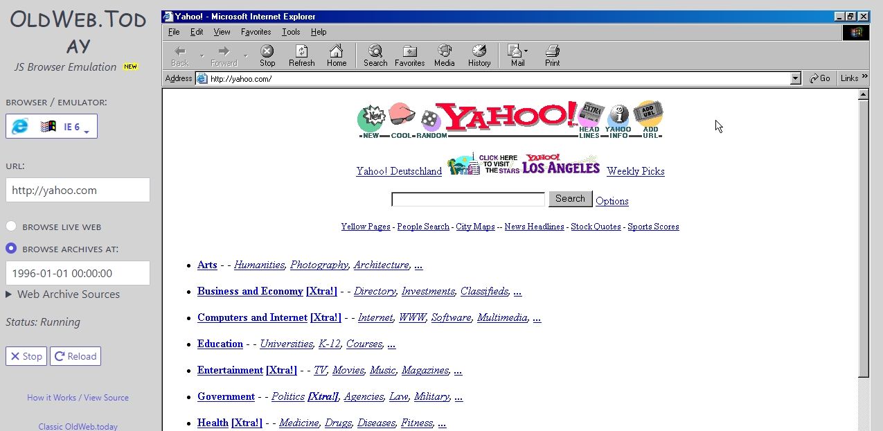 oldweb today screenshot