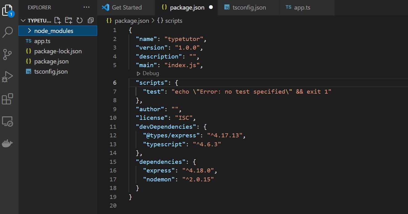 package json content