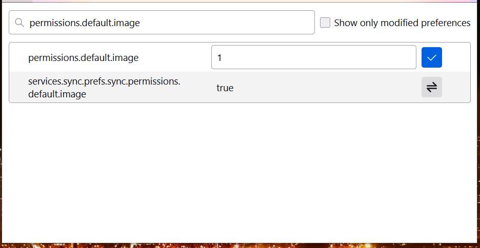 The permissions.default.image preference setting