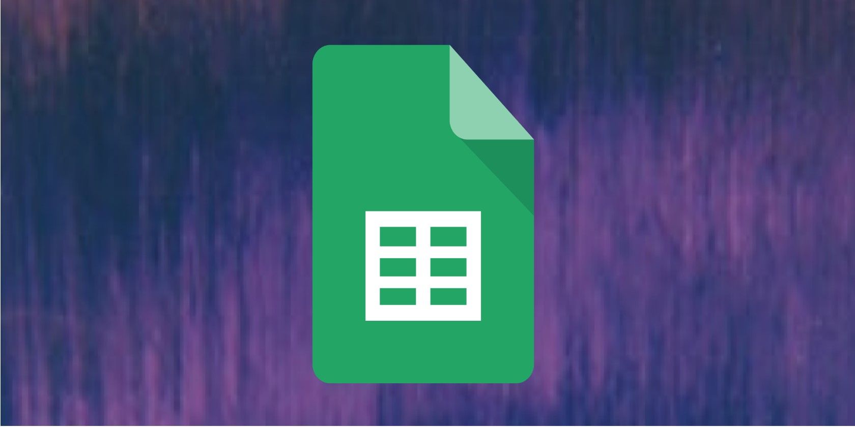 The Google Sheets logo on a purple background