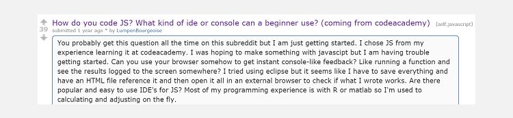 Reddit Comment About Codecademy