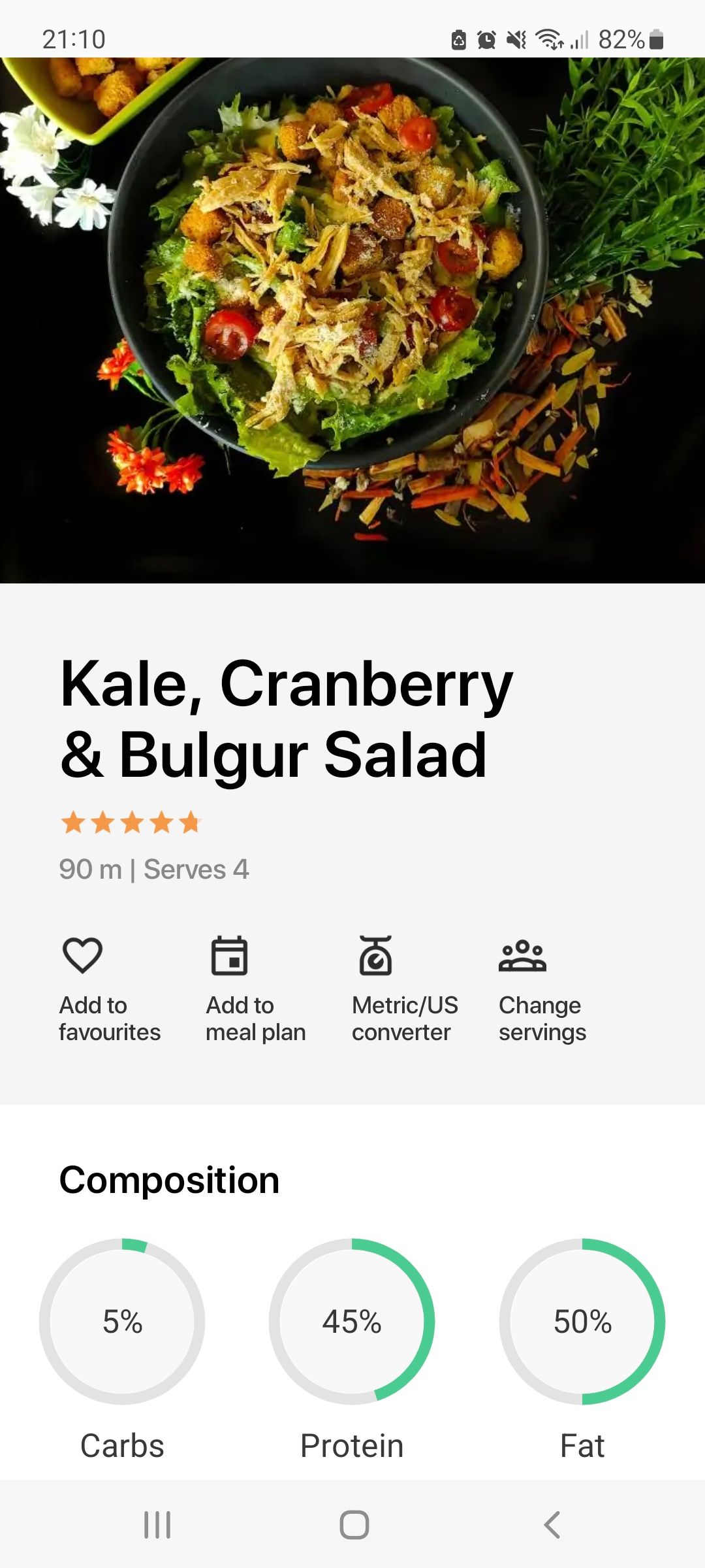 salad recipes healthy meals app composition