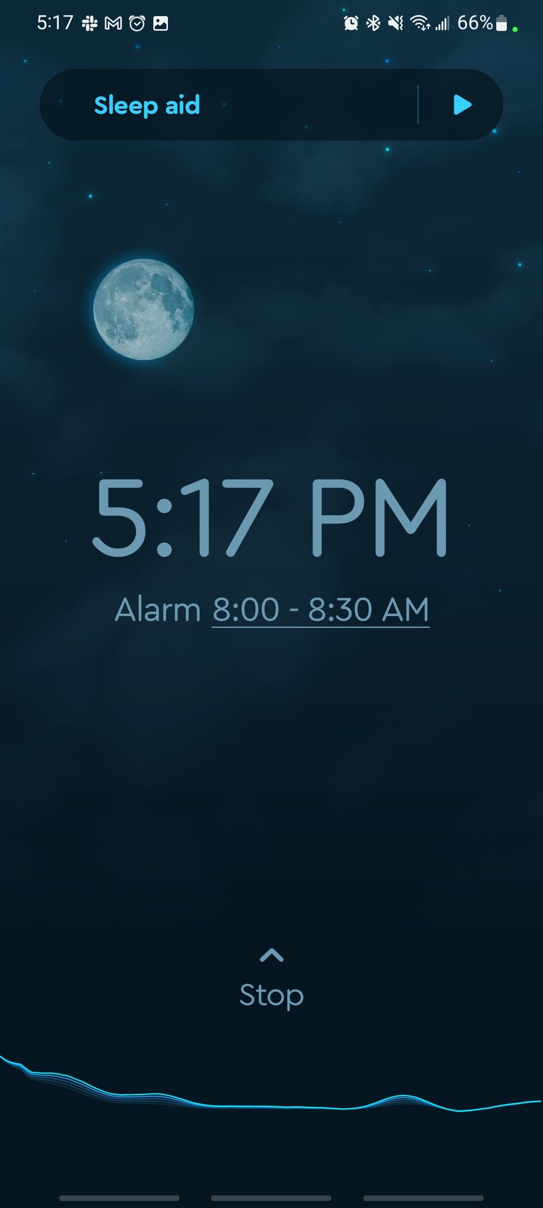 sleep cycle app home screen