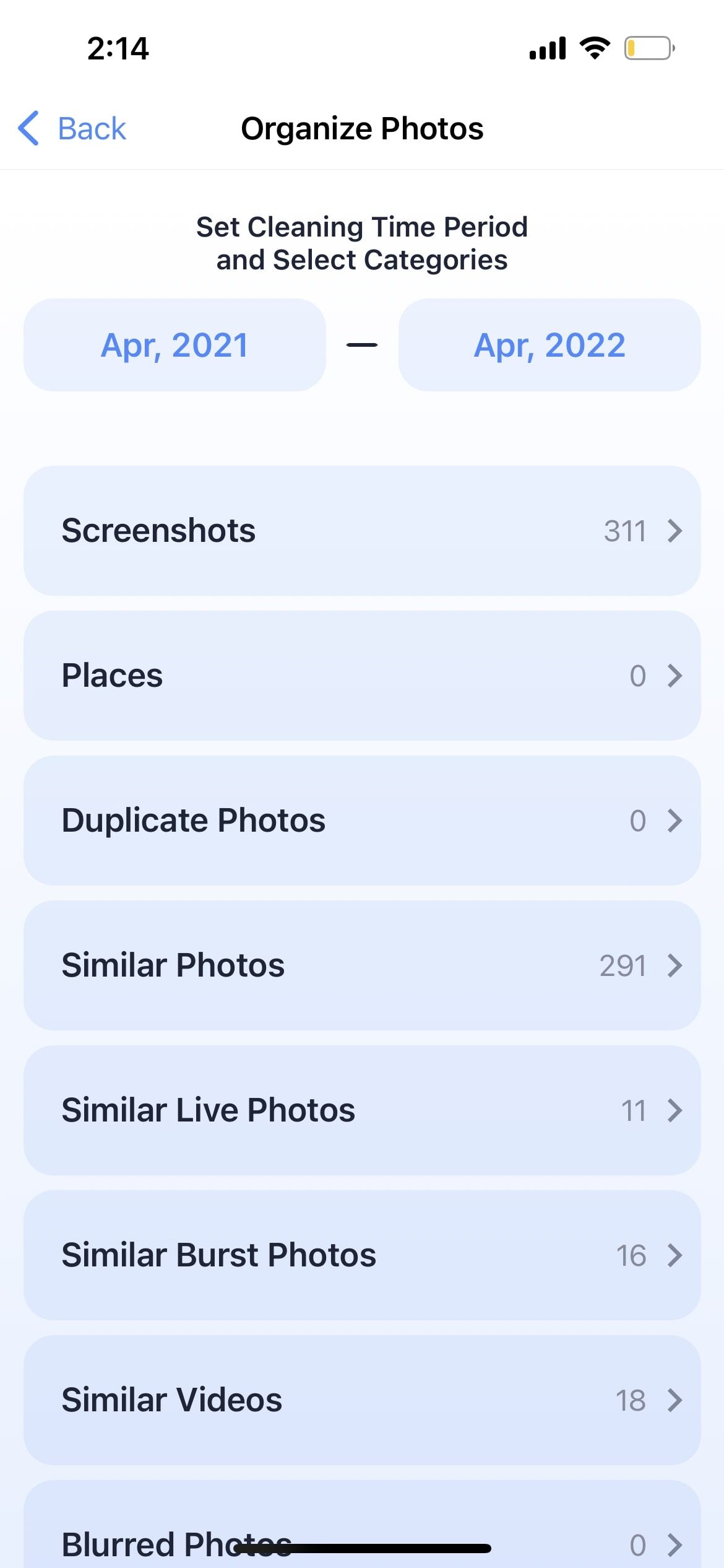 smart cleaner app categories 