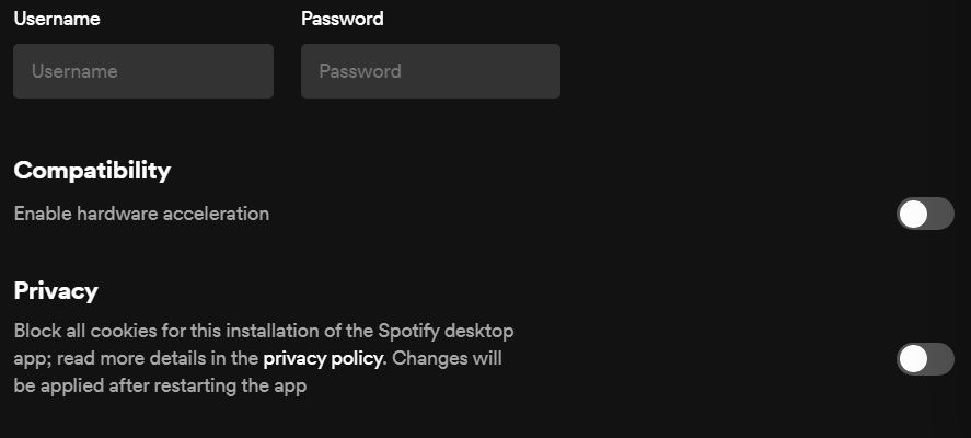 Turning off hardware acceleration in Spotify.