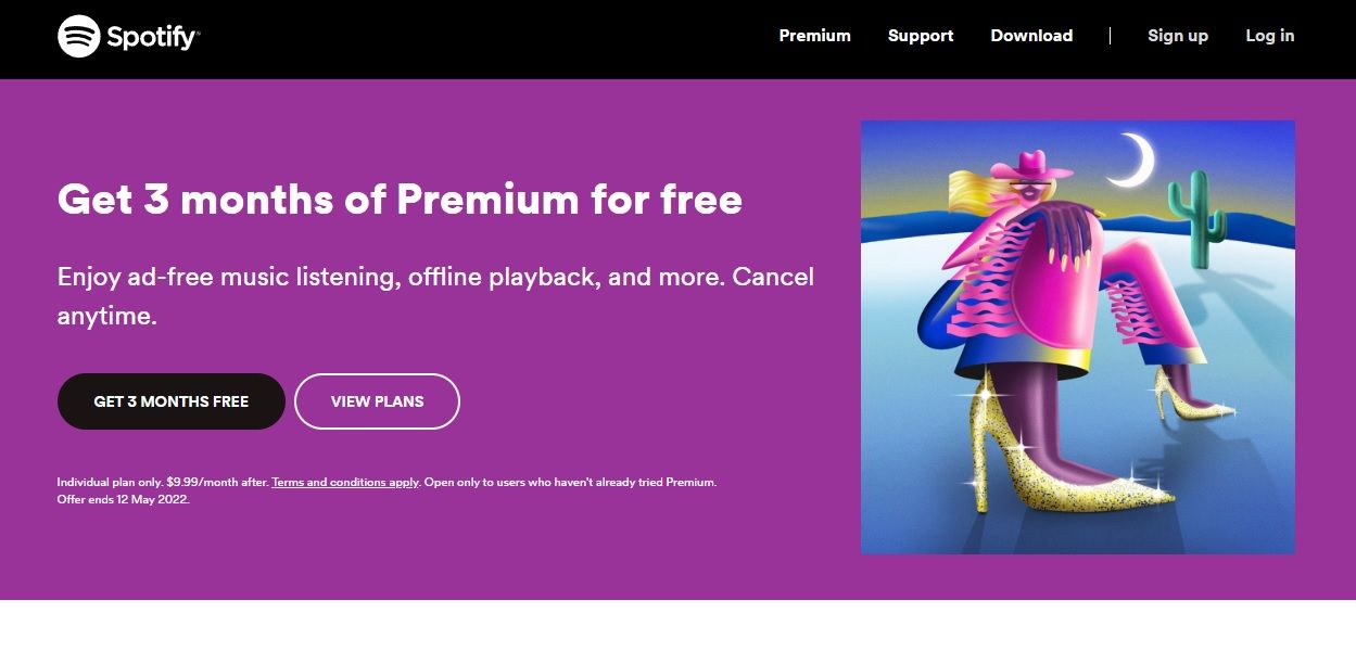 spotify premium free trial period