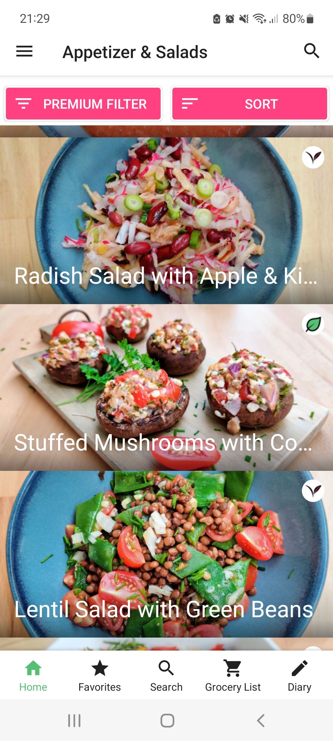 superfood app appetizers salads