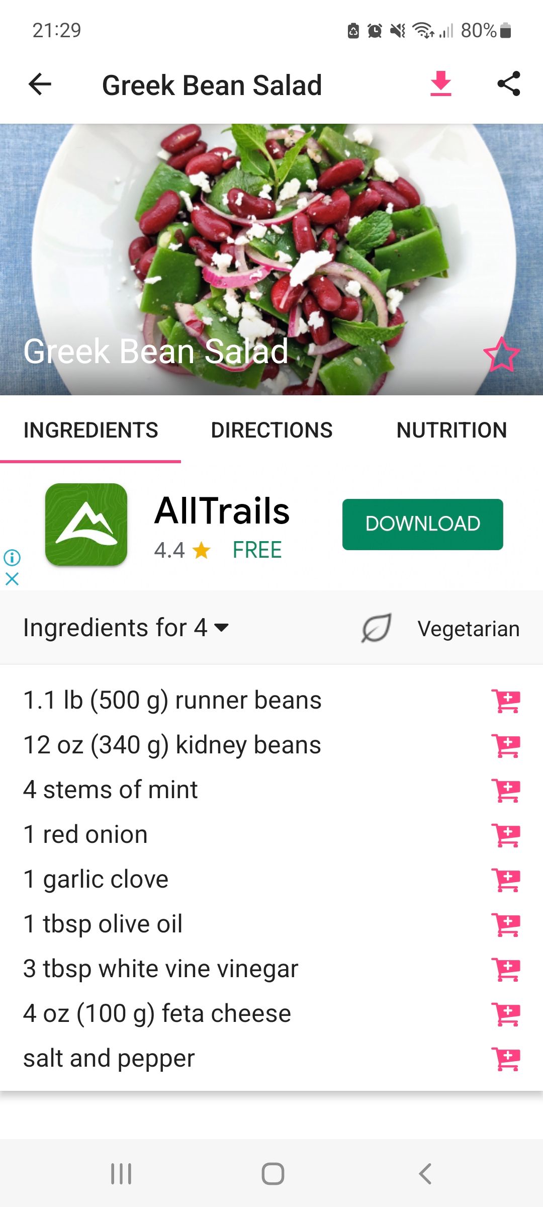 superfood app salad ingredients