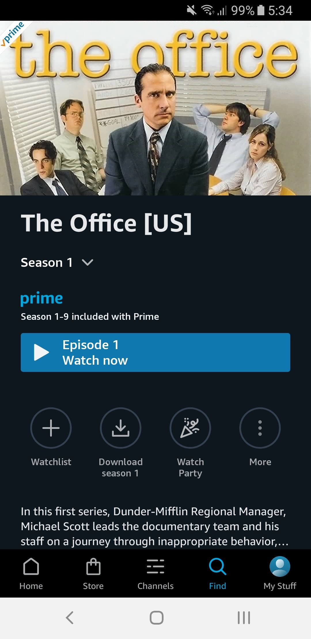 the office US on amazon prime video android