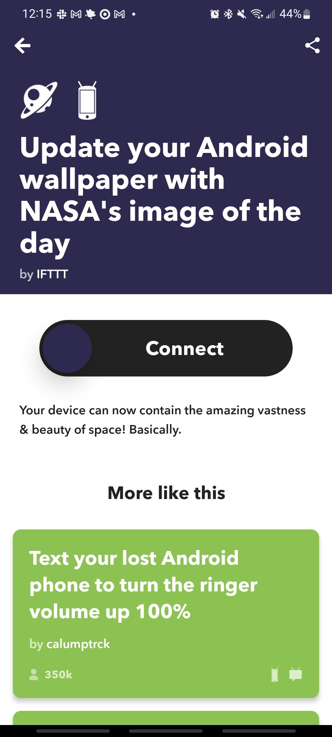 update your android wallpaper with nasa's image of the day applet ifttt