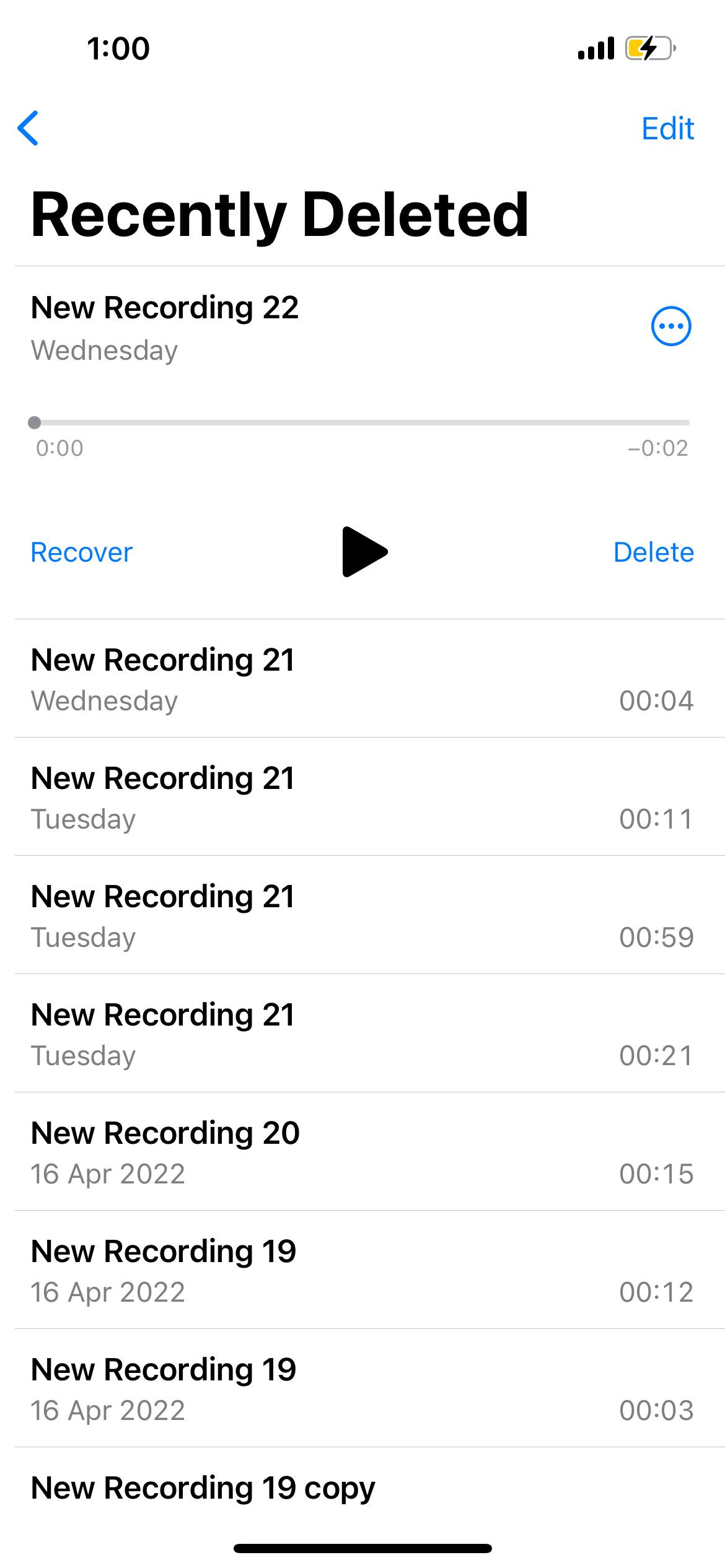 recently deleted iphone voice memos