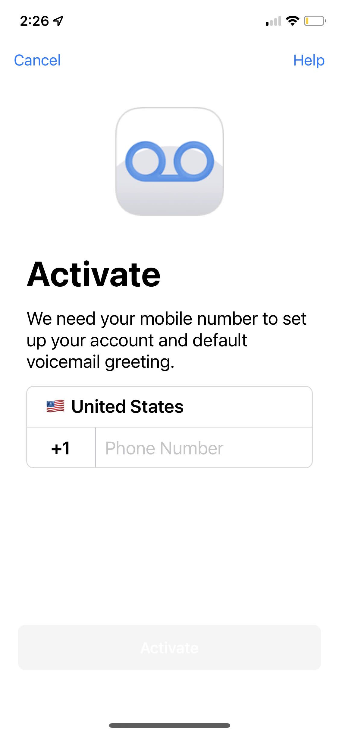 world voicemail setup