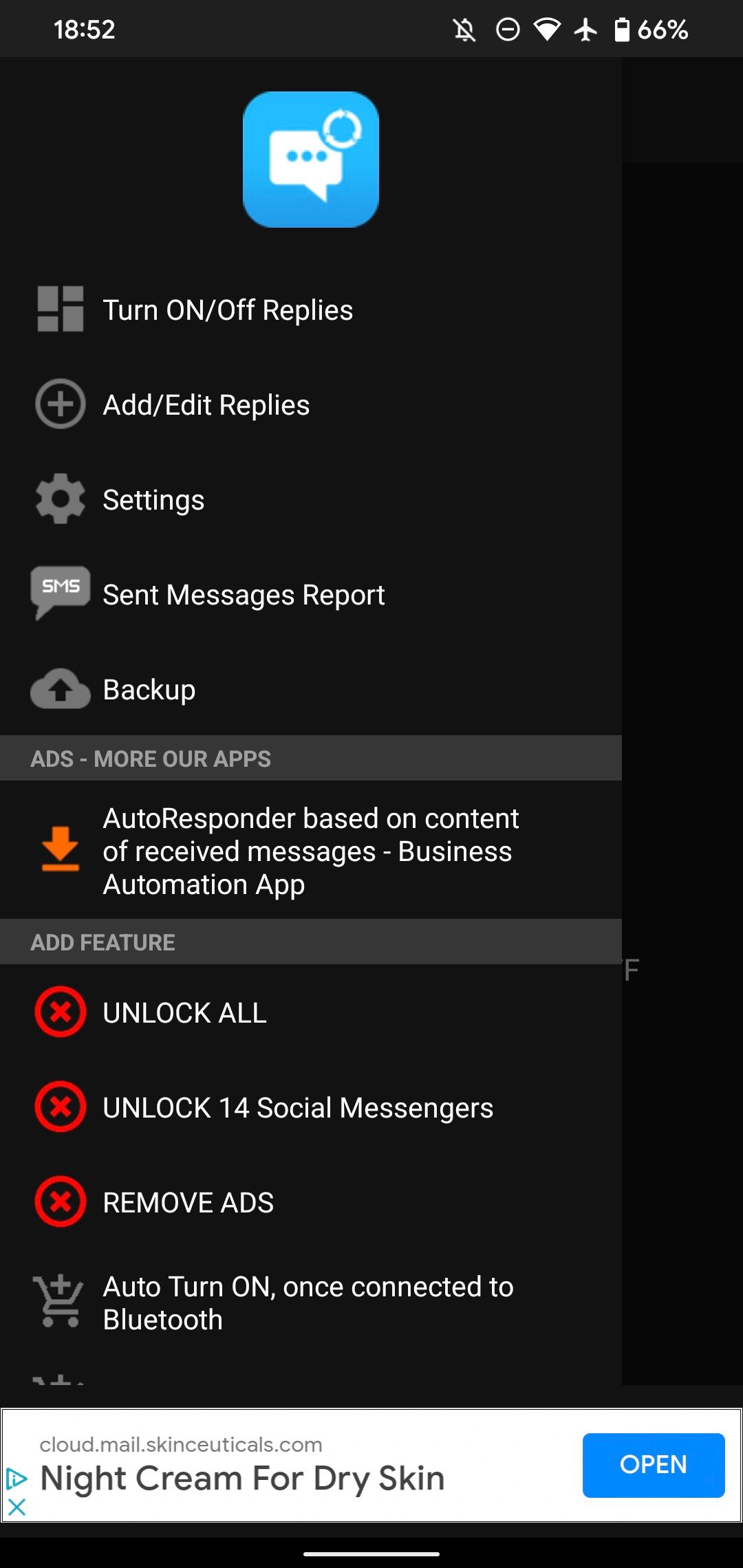 Android Auto Reply SMS Sidebar