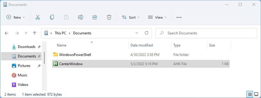 AHK New Script in File Explorer Window