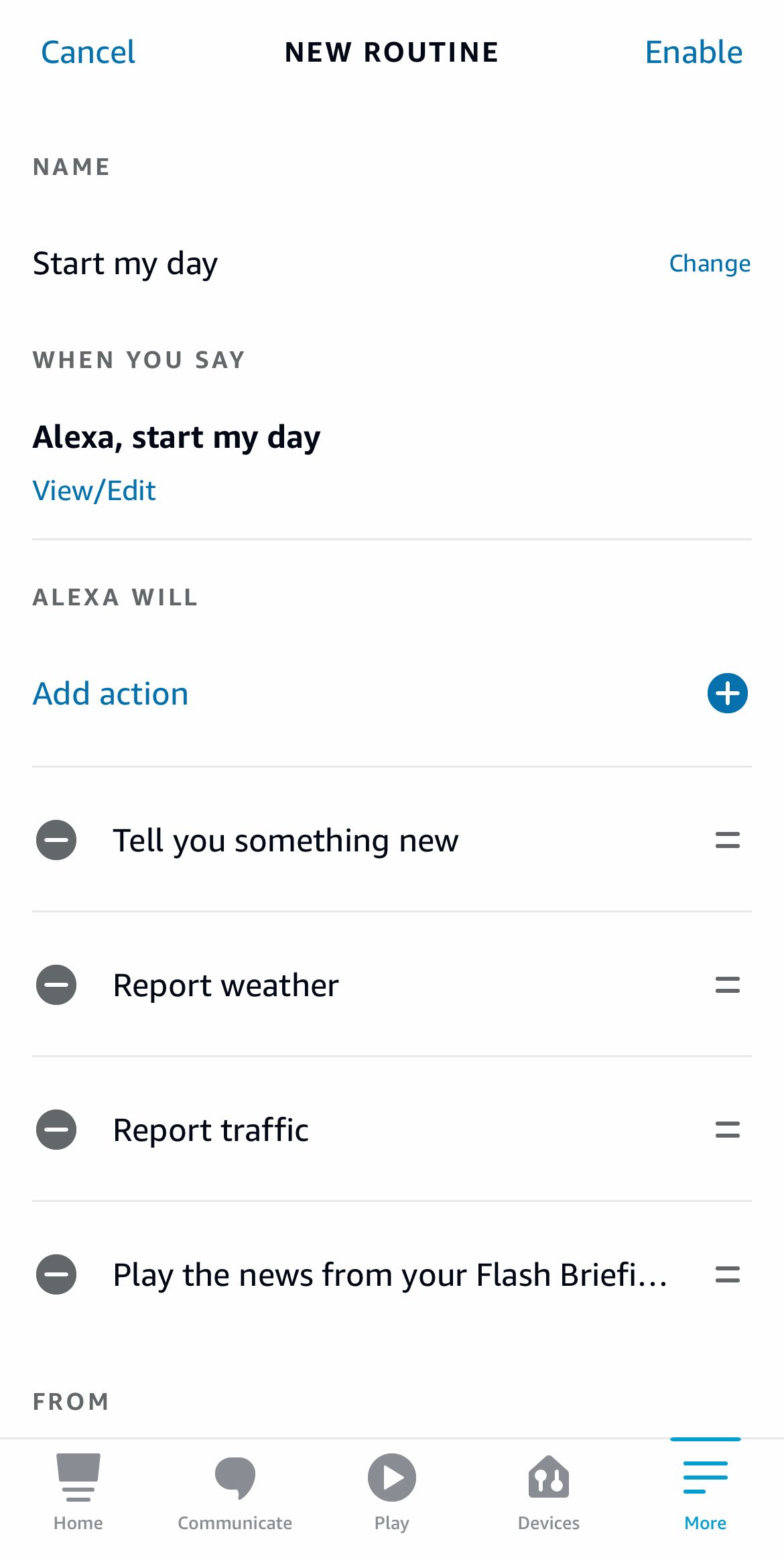 Alexa Start My Day
