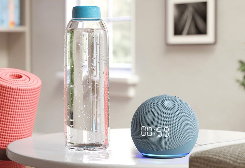 Amazon Echo Dot by bottle