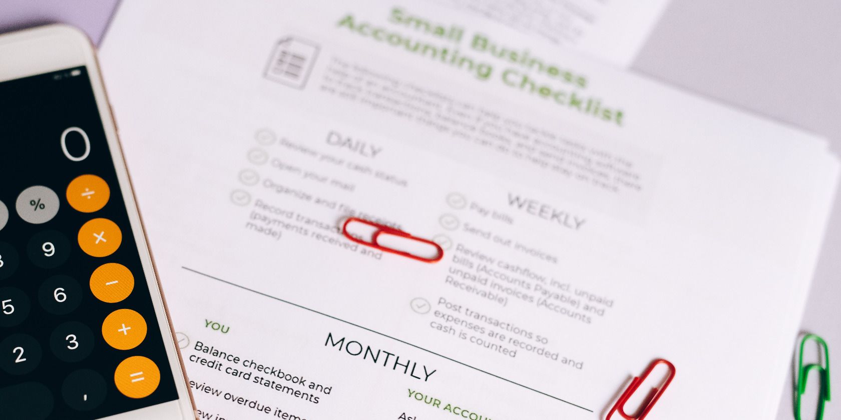 Accounting checklists for financial planning and tax prep