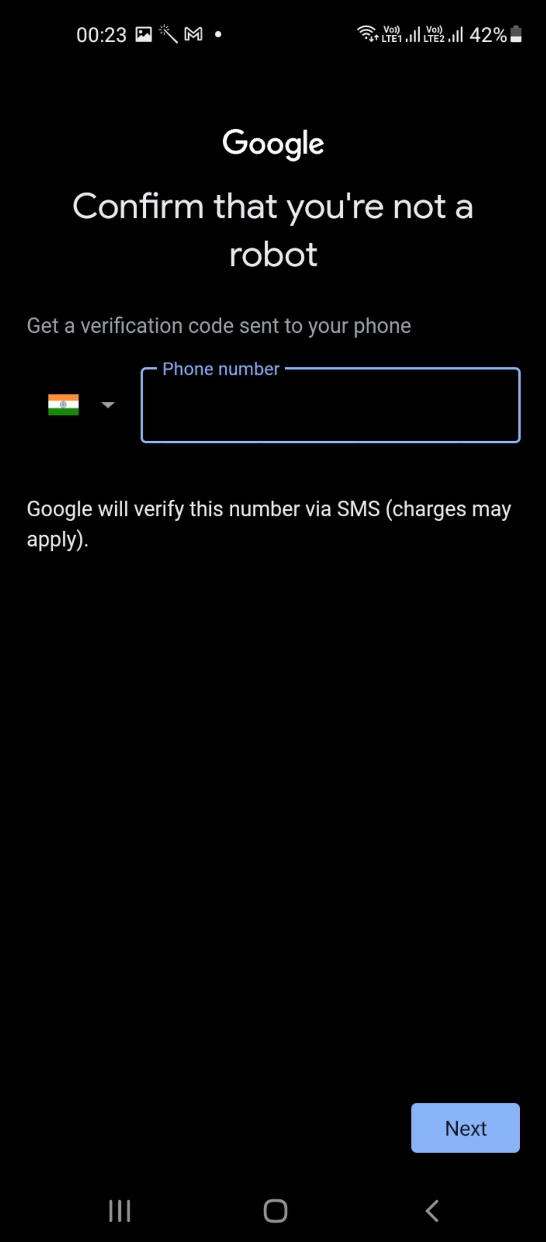 Adding phone number for security