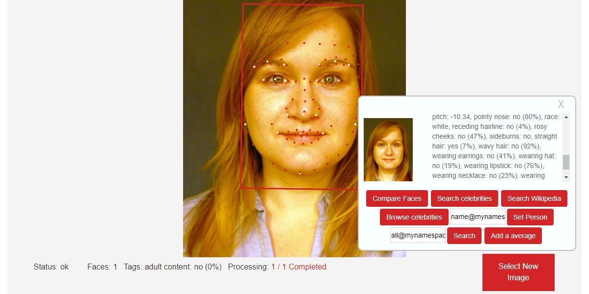 Betaface Facial Recognition Results