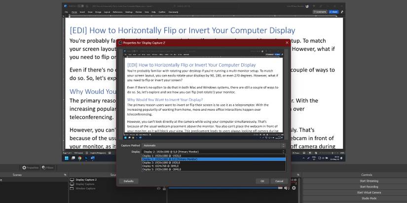 How to Horizontally Flip or Invert Your Computer Display