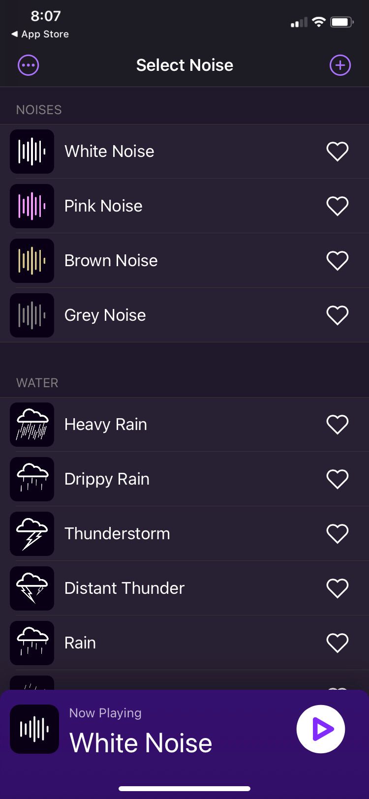 Dark Noise App noises and water sounds