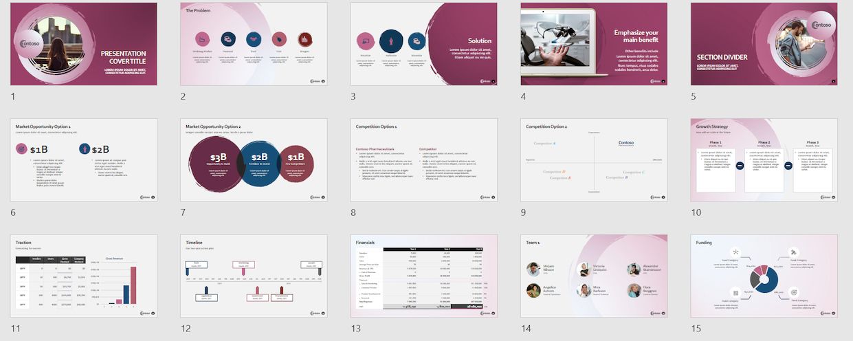 Different Types of Slides With Various Infographics to showcase information concisely.