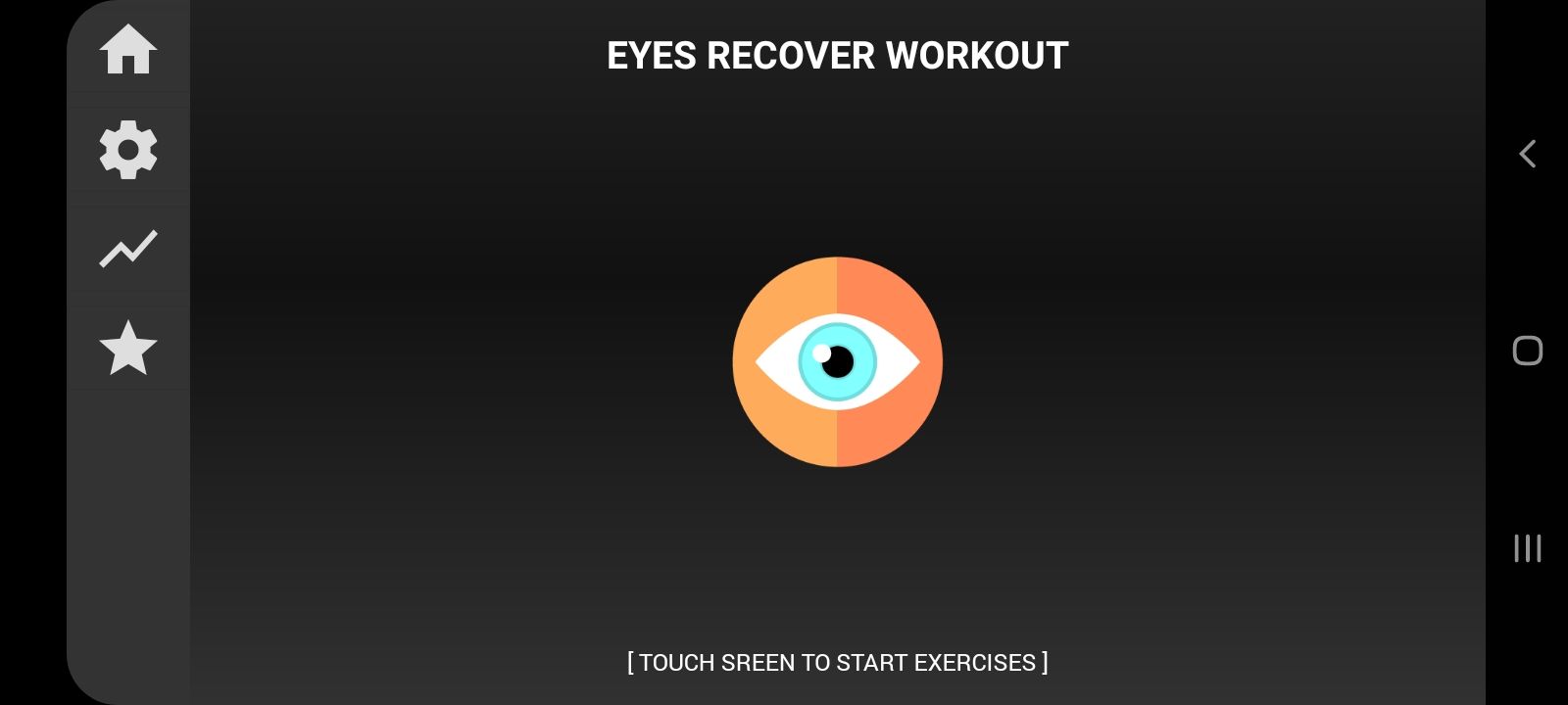 Eyes Recovery Workout app page
