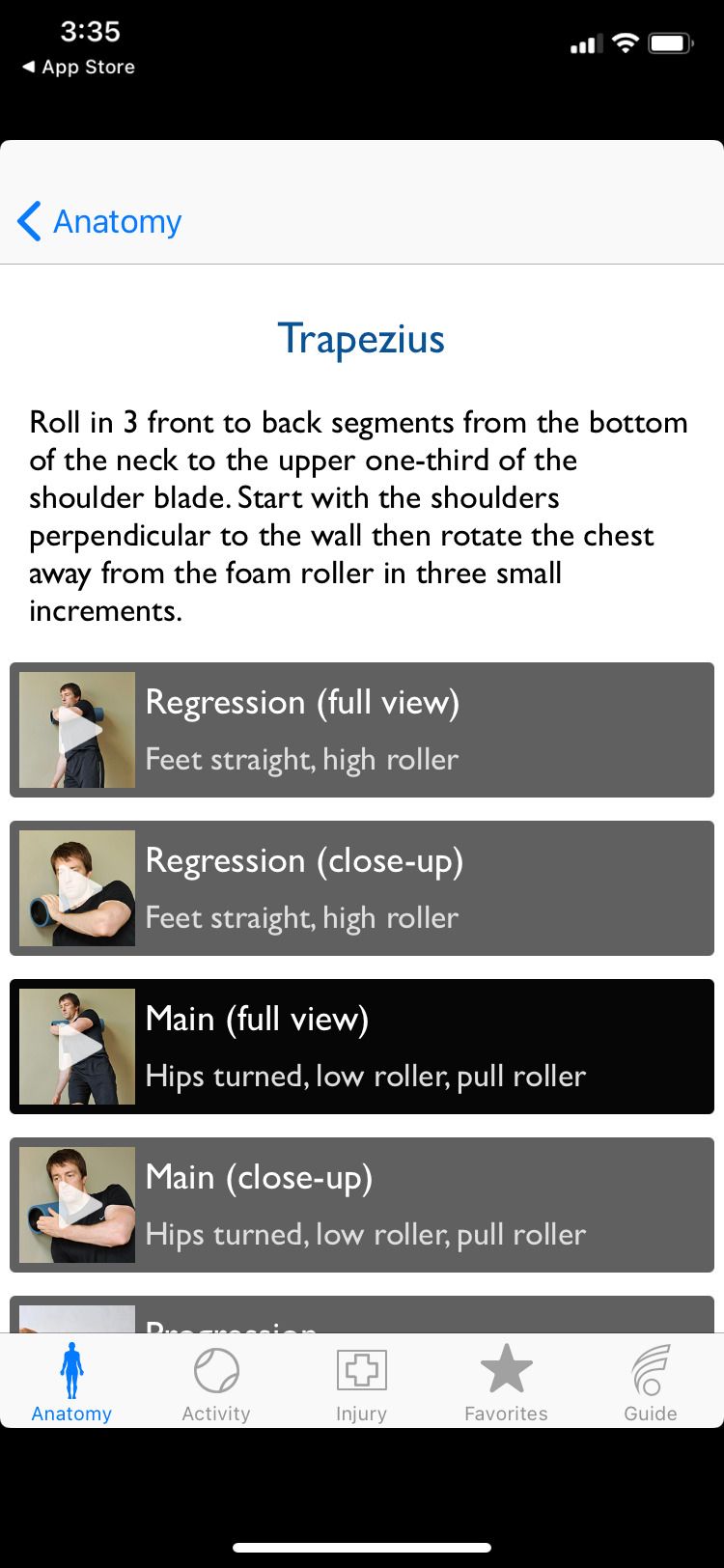 Foam Roller Techniques app trapezius exercises