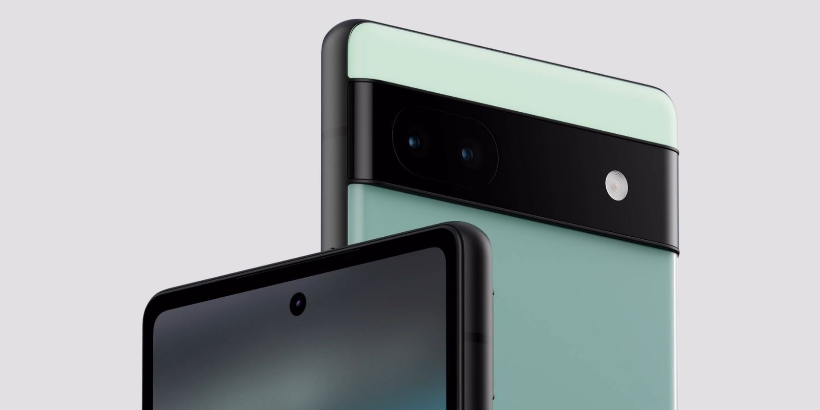 Google Pixel 6a front and back view