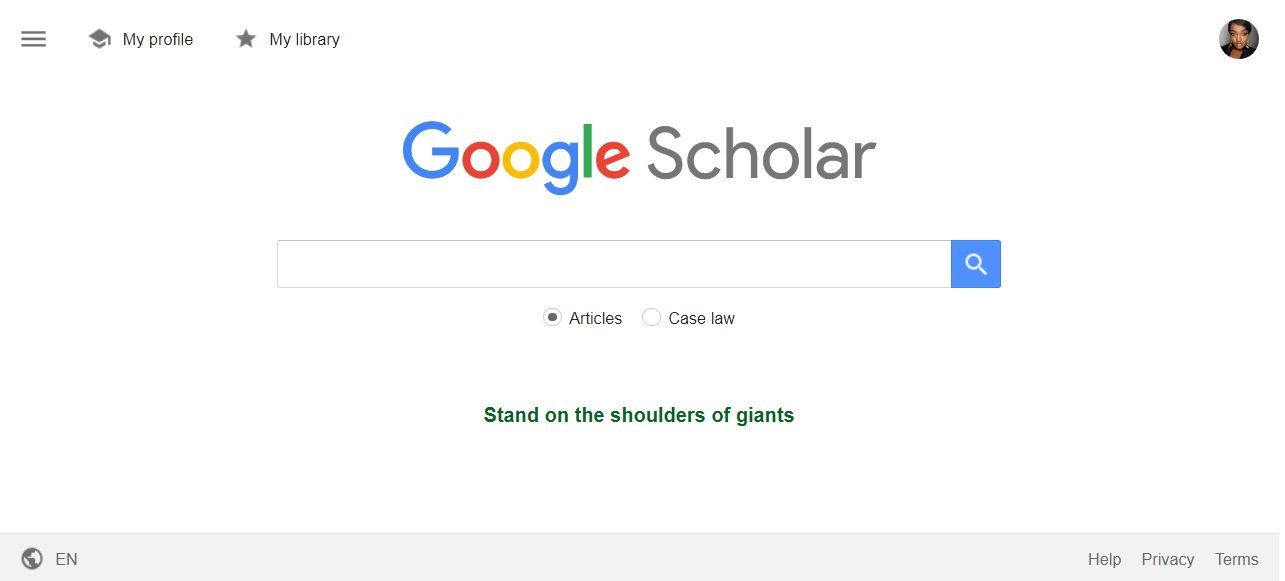 صفحه وب Google Scholar