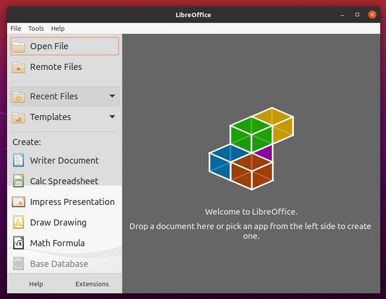 LibreOffice UI in Linux