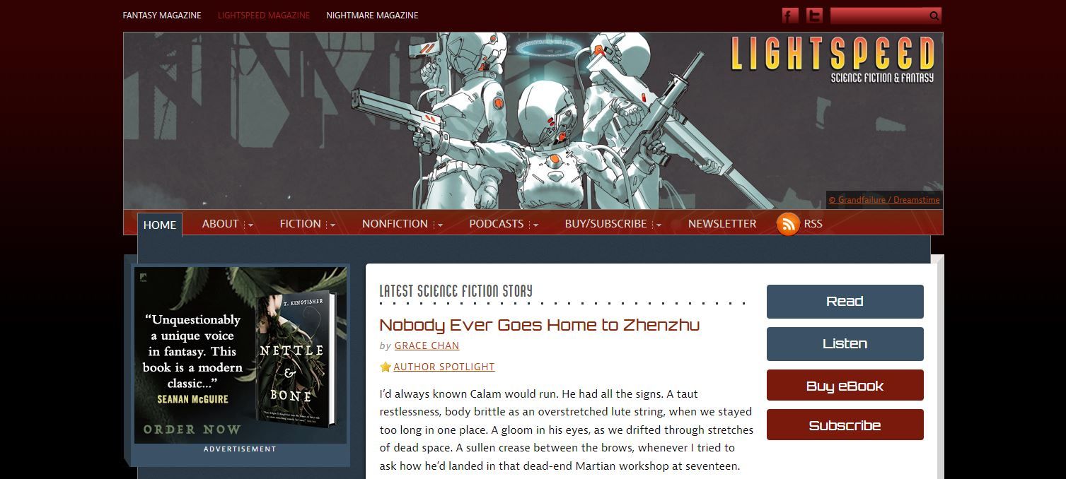 A Screenshot of Lightspeed Landing Page