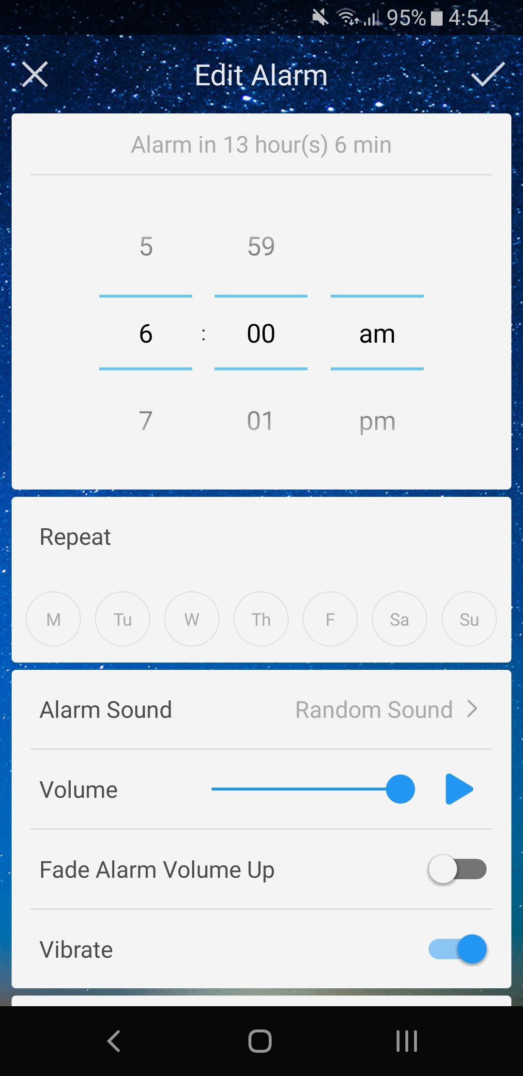 Loud Alarm Clock edit alarm
