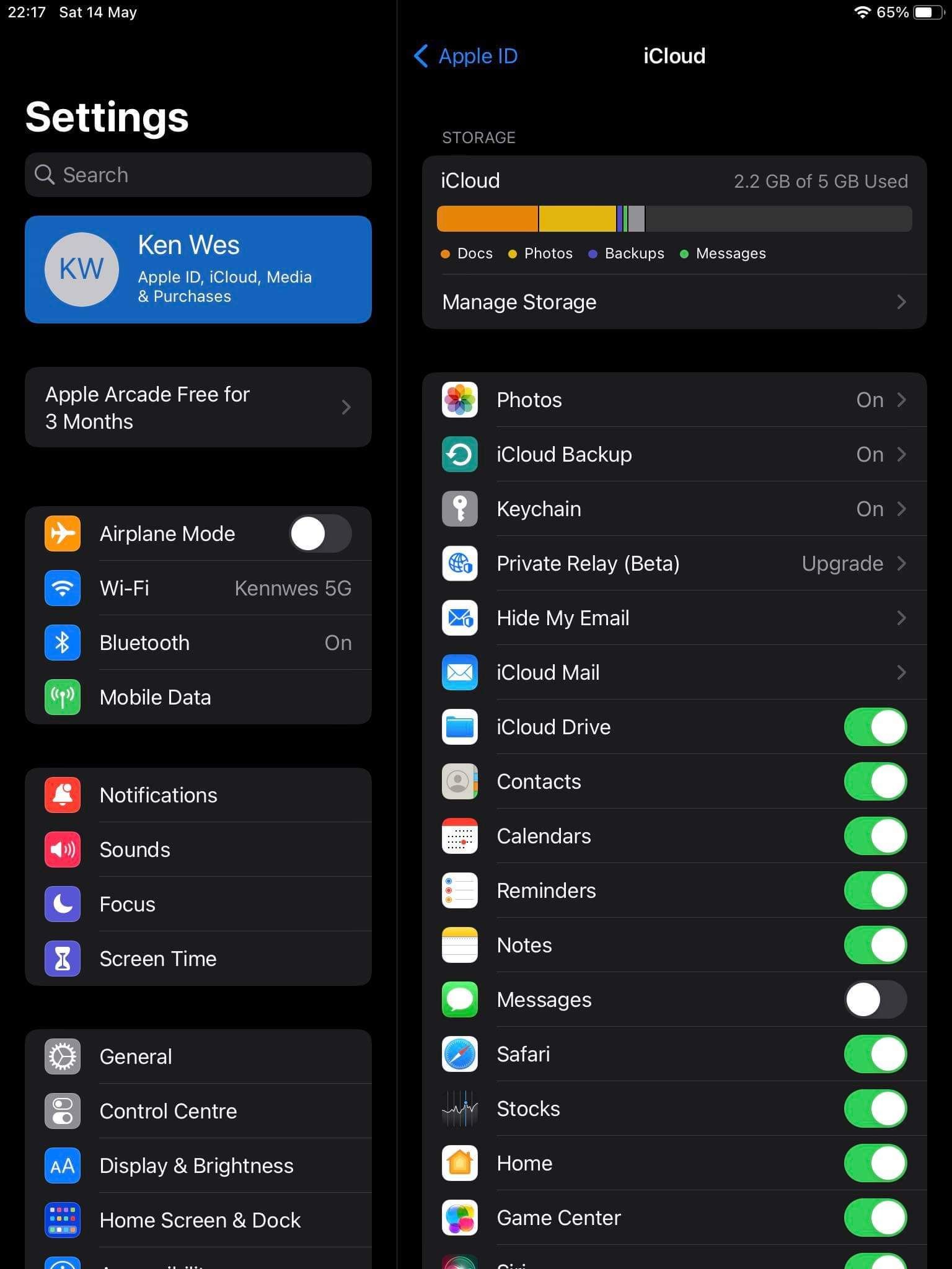 مدیریت ذخیره سازی در iPad