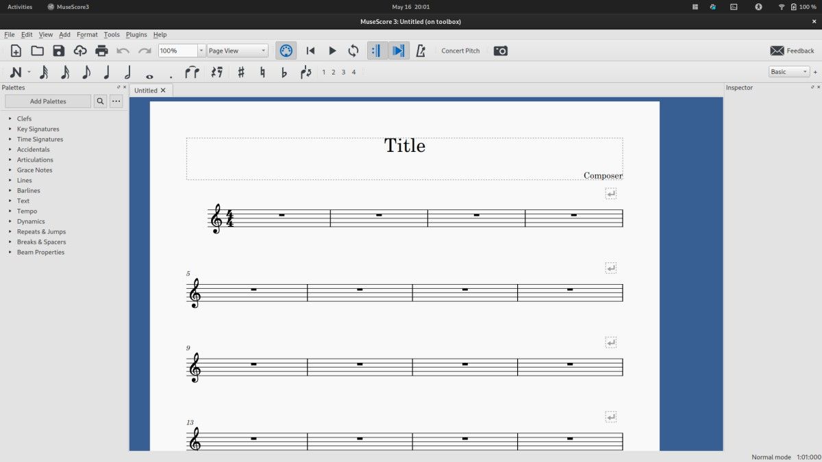 Application musicale MuseScore