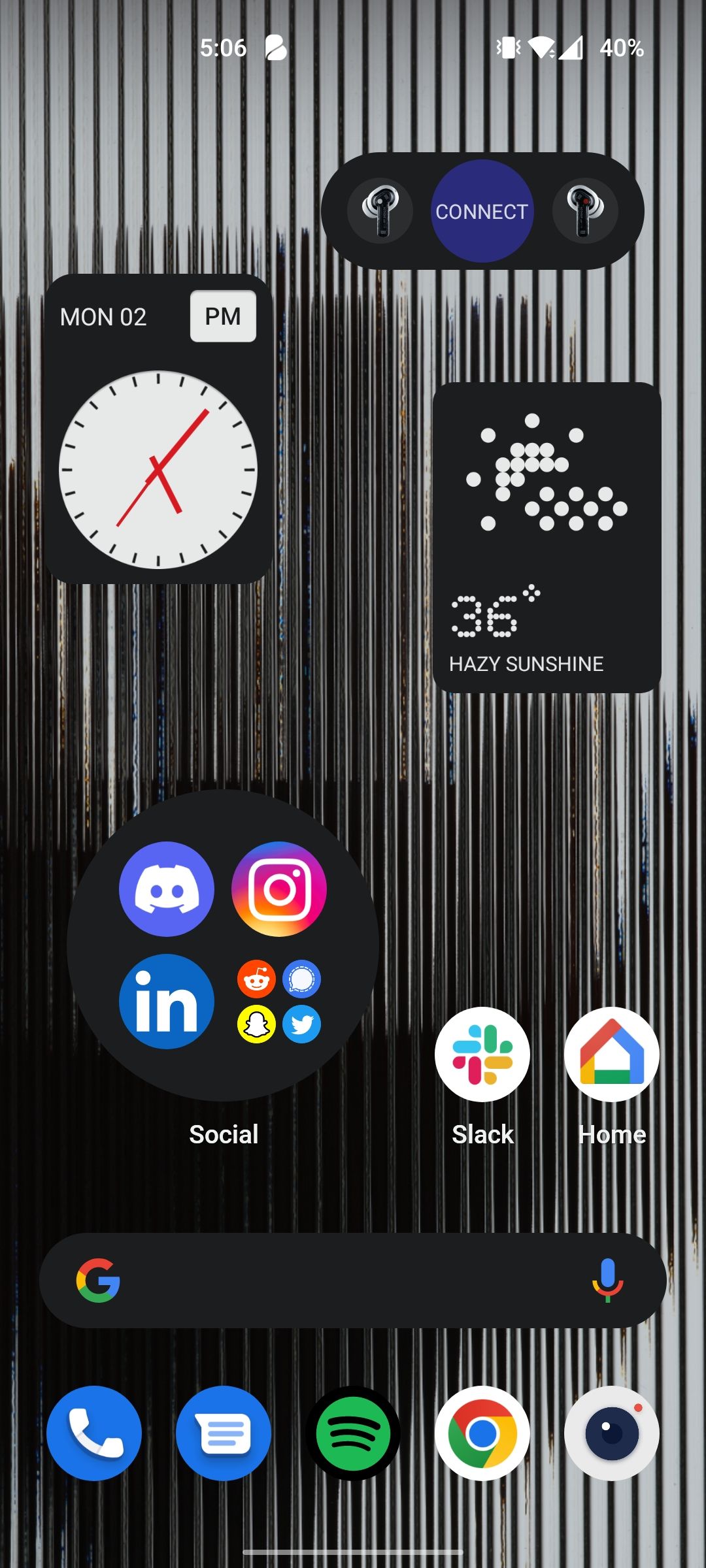 Nothing Launcher with enlarged folder and widgets