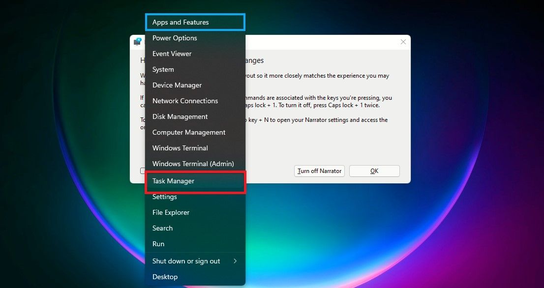 Open Task Manager via Taskbar on Windows 11
