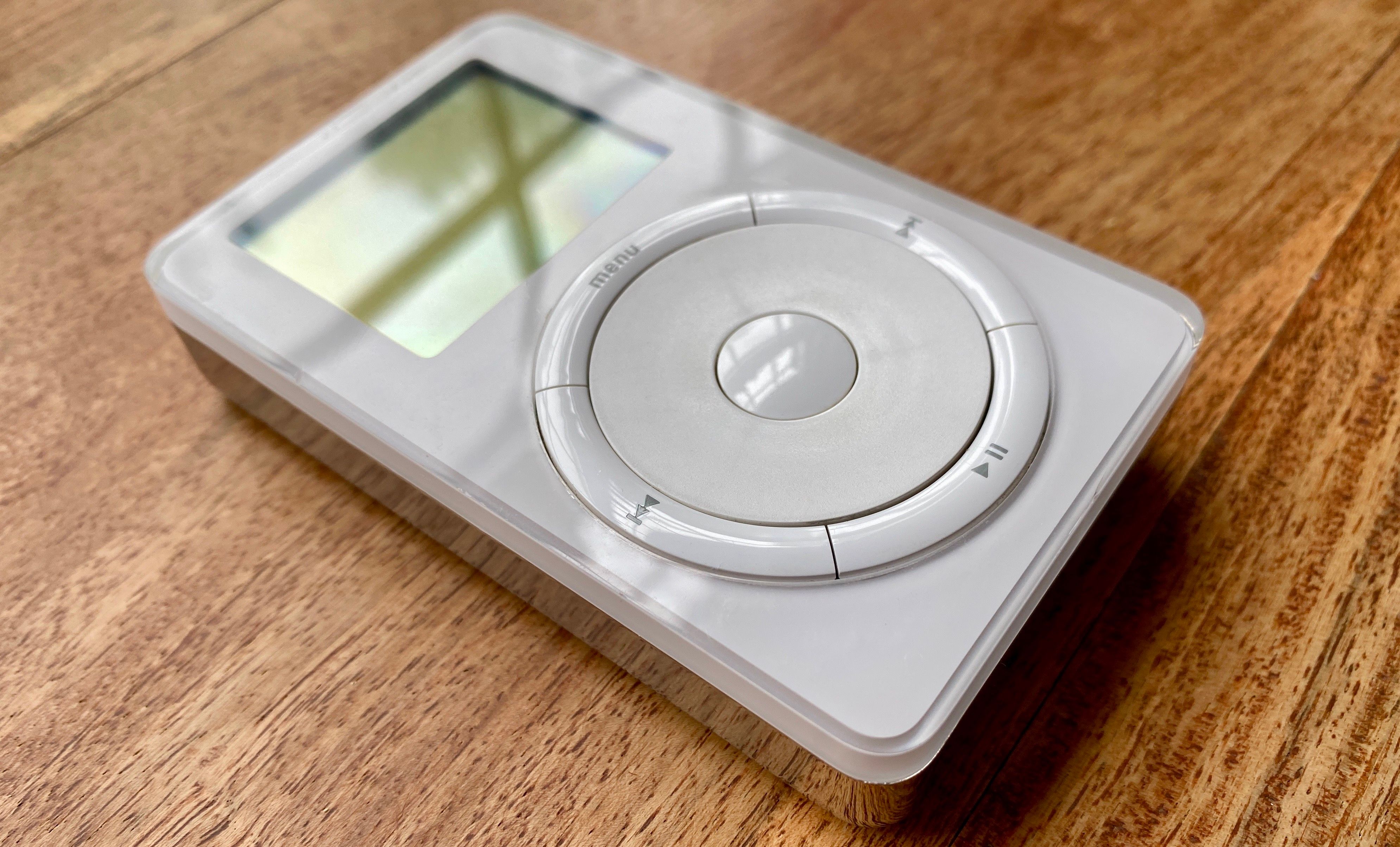 Original 5GB iPod lying on a table