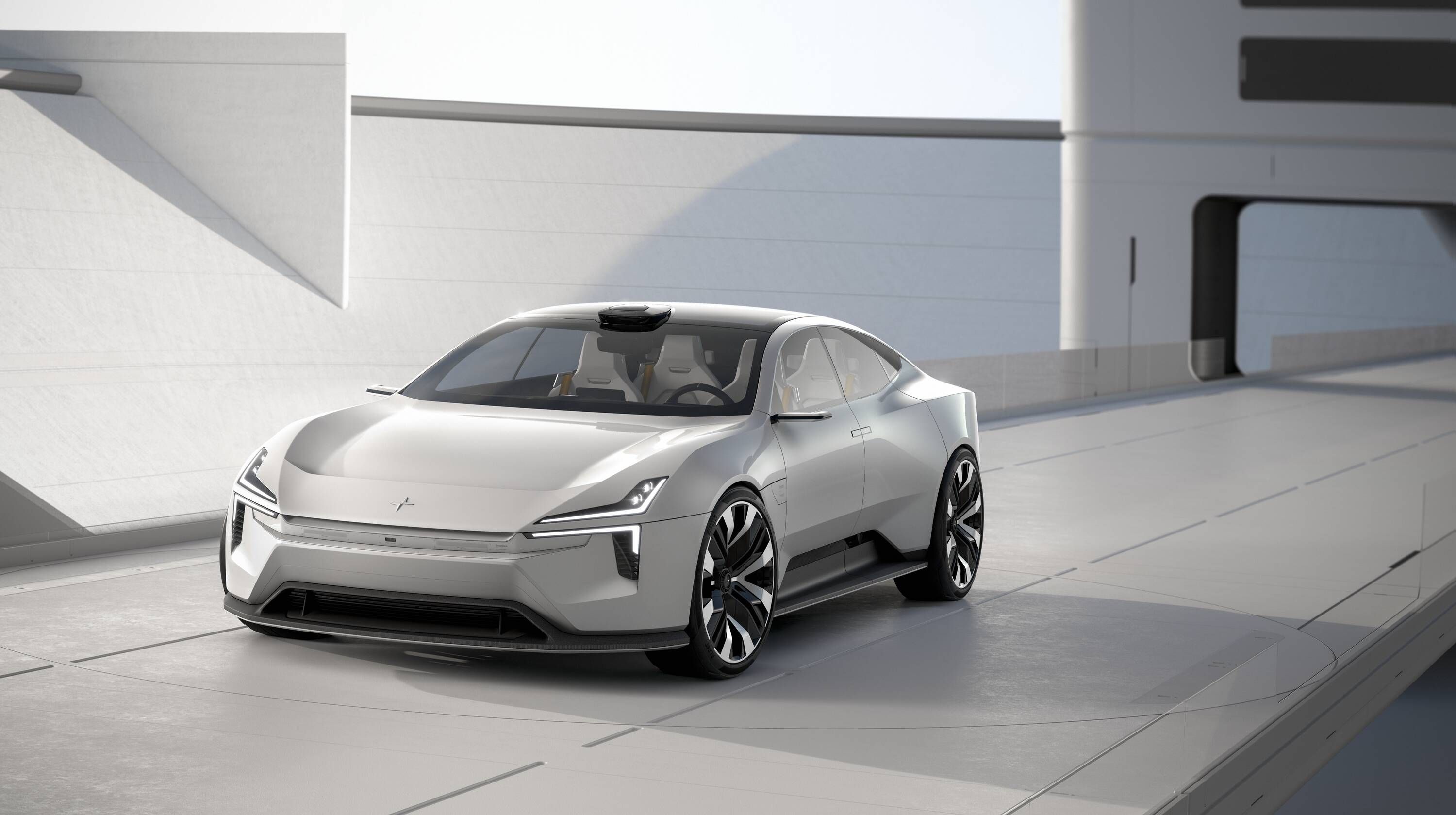 polestar precept concept electric vehicle ev silver 