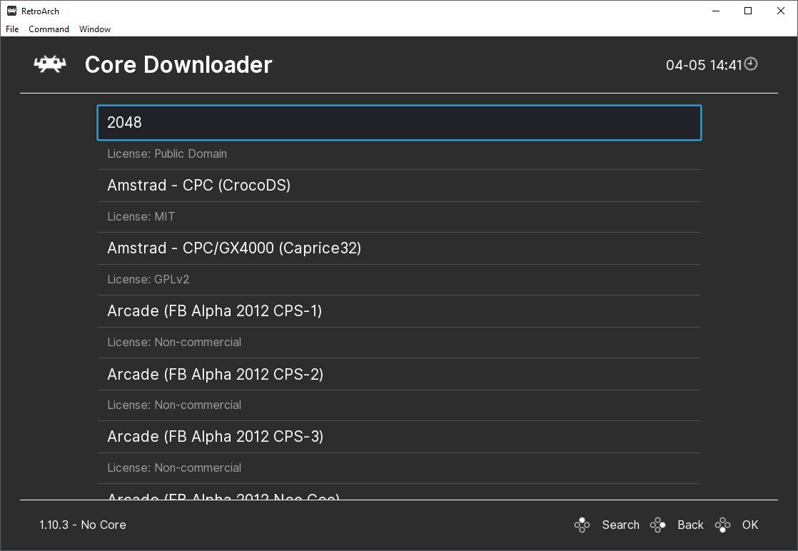 Retroarch Online Updater Core Downloader Selection