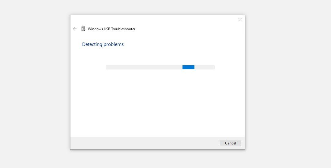 Running the USB Troubleshooter in Windows 10 Device Manager