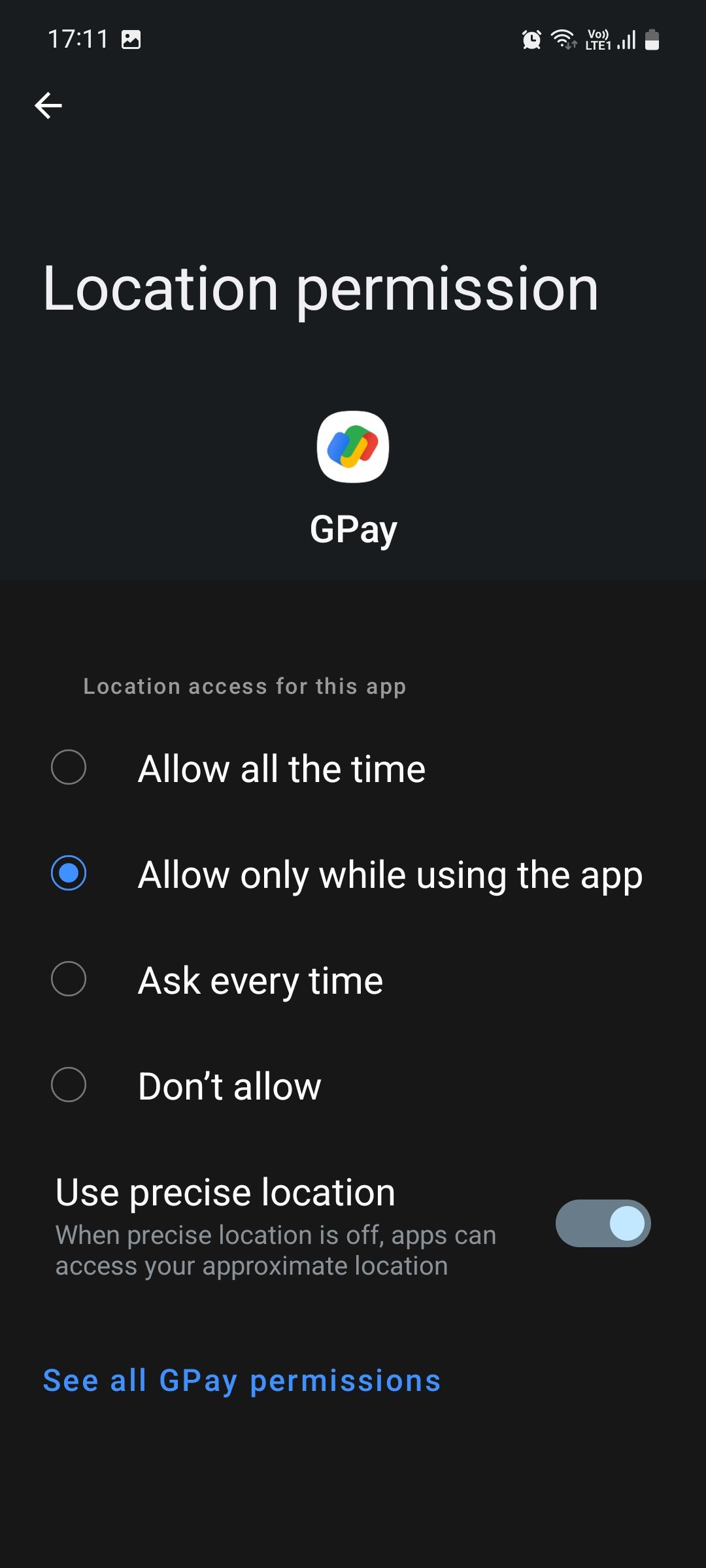 Samsung Location settings