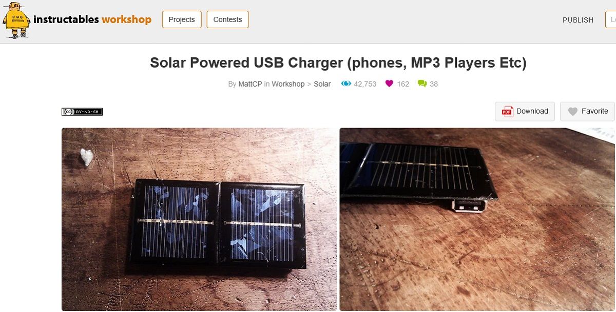 Screen grab of Solar Powered USB Charger