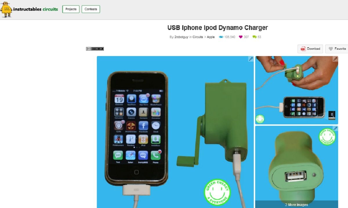 گرفتن صفحه نمایش شارژر USB iPhone/Ipod Dynamo