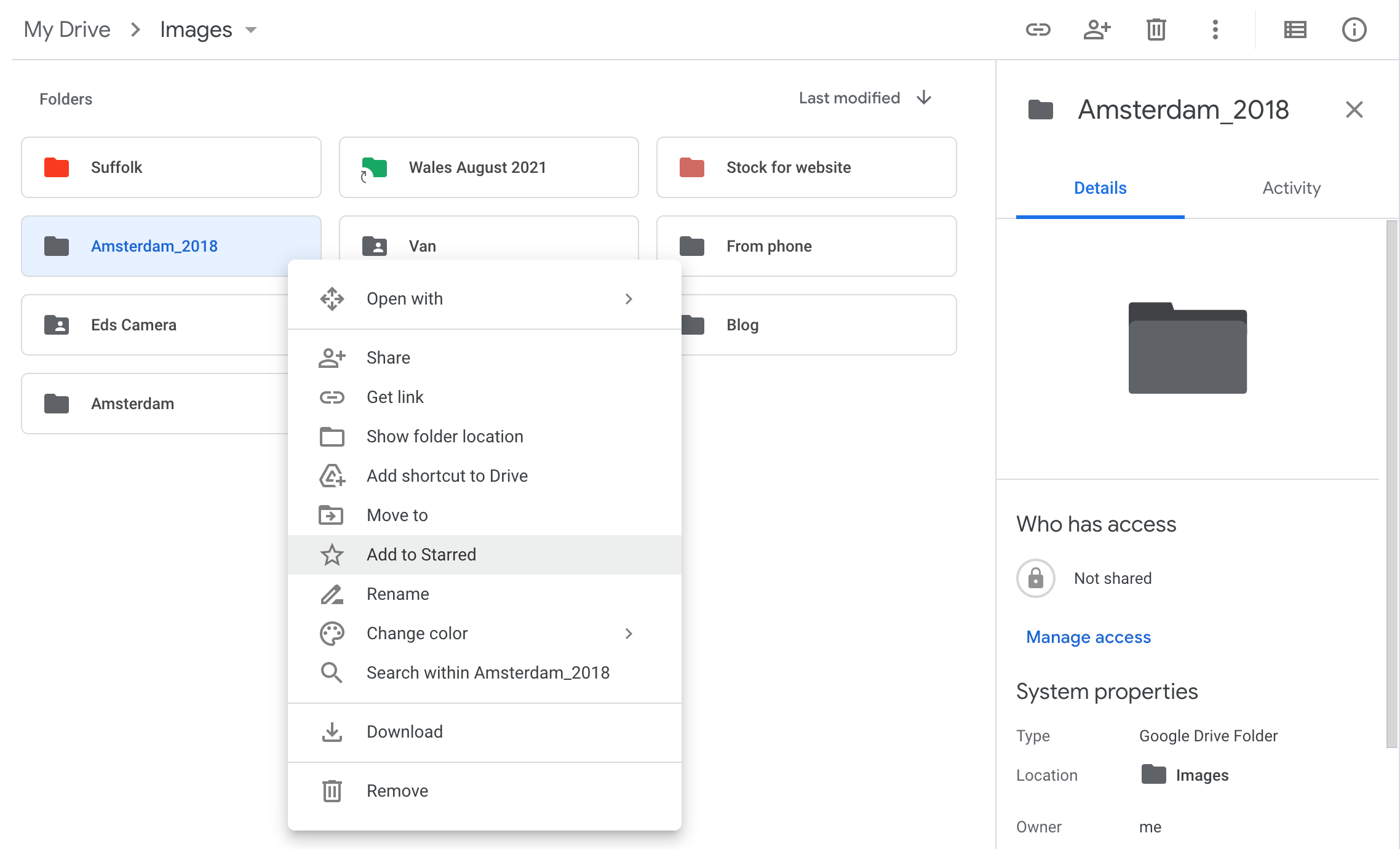 Change Google Drive Color Theme