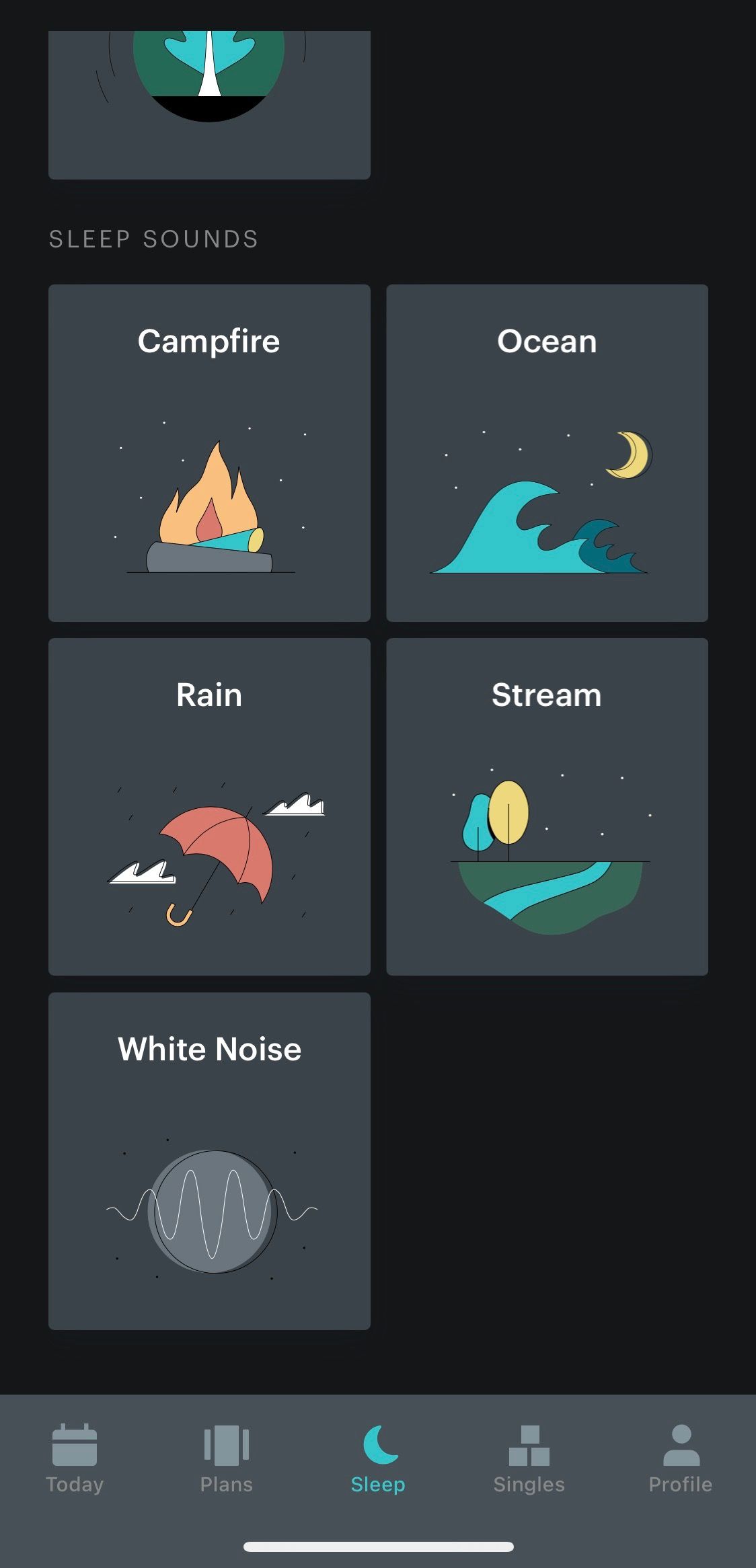 Screenshot of Balance app showing sleep feature 2
